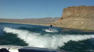 Wakesurfing Lake Mead